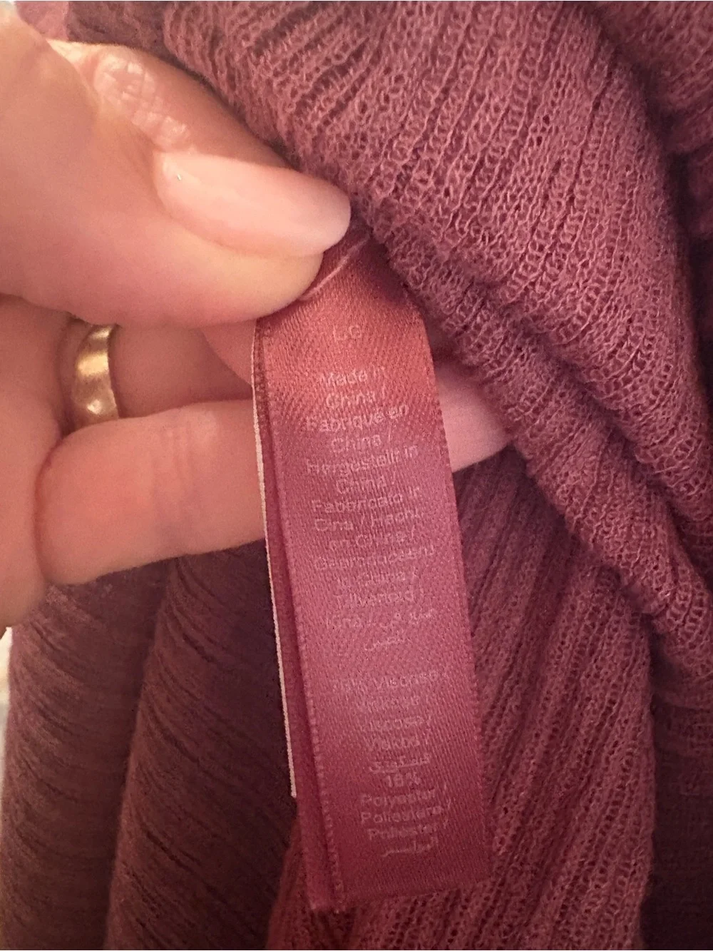 SKIMS Ribbed Two-Piece Skirt Set in Deep Mauve